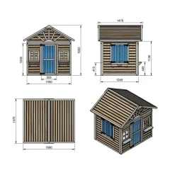 MASGAMES Casita Visby elevada 60 cm Azul* Casas