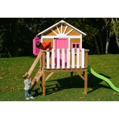 MASGAMES Casita Visby elevada 90 cm Rosa* Casas