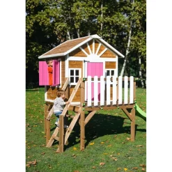 MASGAMES Casita Visby elevada 90 cm Rosa* Casas