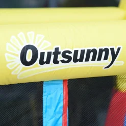 OUTSUNNY Castillo Hinchable Cohete con piscina, 2 toboganes, minimuro de escalada y cama de salto 330 cm* Castillos Hinchables