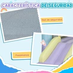 AIYAPLAY Castillo Hinchable con Tobogán Doble y Área de Salto* Castillos Hinchables