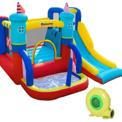 OUTSUNNY Castillo Hinchable con tobogán 265 cm* Castillos Hinchables