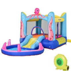 OUTSUNNY Castillo Hinchable Pulpo con tobogán 360 cm* Castillos Hinchables