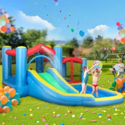 AIYAPLAY Castillo inflable 5 en 1 con tobogán y piscinas* Castillos Hinchables