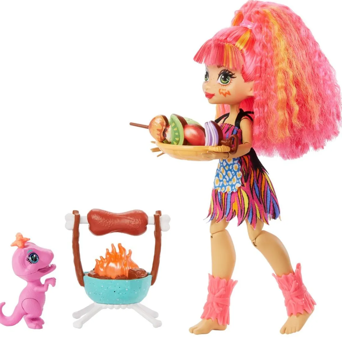 MATTEL Cave Club - Muñeca Emberly - Playset BBQs