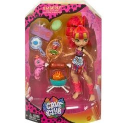 MATTEL Cave Club - Muñeca Emberly - Playset BBQs