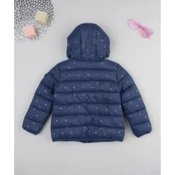 Prenatal Cazadora niña azul marino con corazones allover* Niña 2-10 Años·Abrigos Y Plumíferos|Niña·Niña 2-10 Años