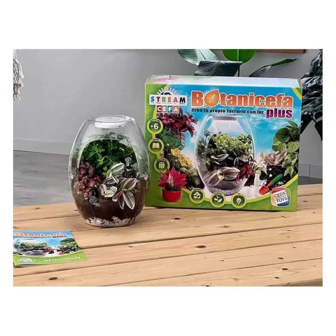 CEFA Toys - Terrario educativo con luz y libro guía Botani Plus ㅤ