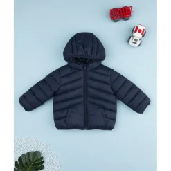 Prenatal Chaqueta con capucha para niño azul marino