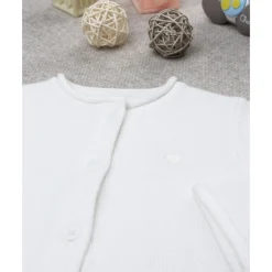 Prenatal Chaqueta de punto blanca para niña