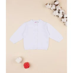 Prenatal Chaqueta de punto blanca tricot conjunto de bebé* Primeras Salidas·Cardigans|Recién Nacido·Primeras Salidas
