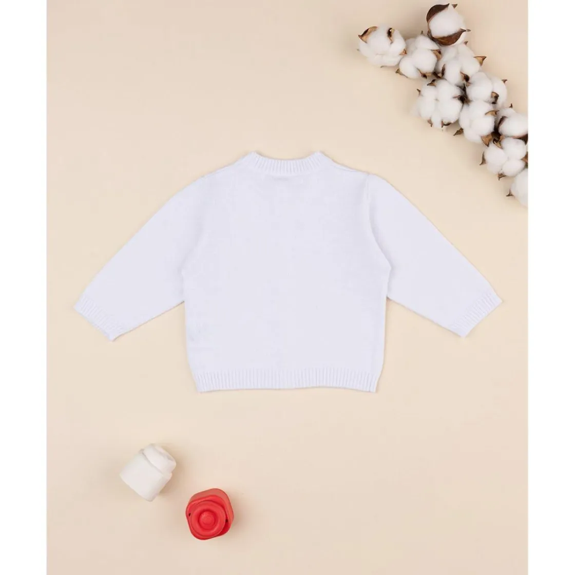 Prenatal Chaqueta de punto blanca tricot conjunto de bebé* Primeras Salidas·Cardigans|Recién Nacido·Primeras Salidas