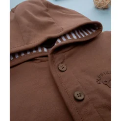 Prenatal Chaqueta marrón con capucha para niño