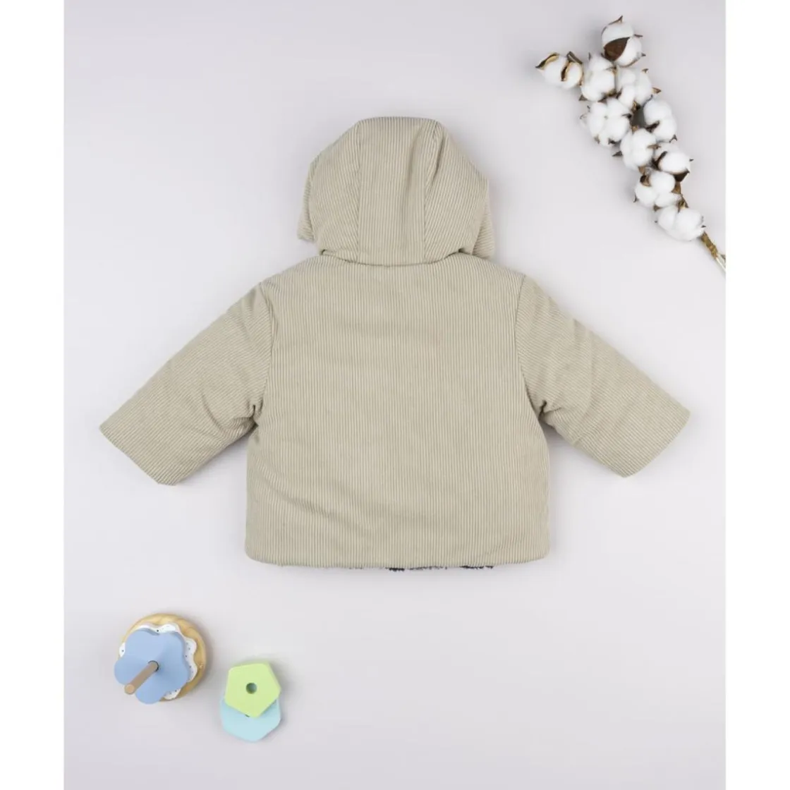 Prenatal Chaqueta reversible beige con capucha para niño* Niño·Bebé Niño 3-36 Meses|Bebé Niño 3-36 Meses·Jerséis Y Cardigans