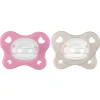 CHICCO - Pack 2 chupetes Physio Dual Soft rosa y beige (6-16m)* Biberones Y Chupetes·Chupetes