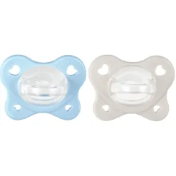 CHICCO - Pack 2 chupetes Physio Dual Soft azul y beige (2-6m)* Biberones Y Chupetes·Chupetes