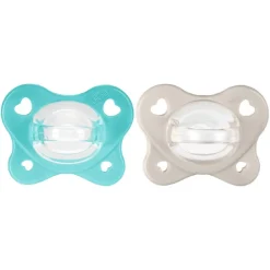CHICCO - Pack 2 chupetes Physio Dual Soft azul y beige (6-16m)* Biberones Y Chupetes·Chupetes
