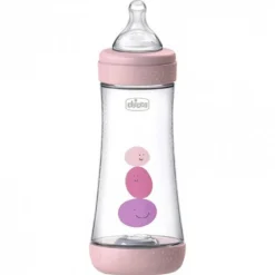 CHICCO - Biberón de flujo rápido 300 ml rosa* Biberones Y Chupetes·Biberones