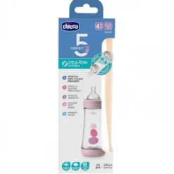 CHICCO - Biberón de flujo rápido 300 ml rosa* Biberones Y Chupetes·Biberones