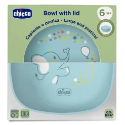 CHICCO - Bol con tapa 6M - Azul