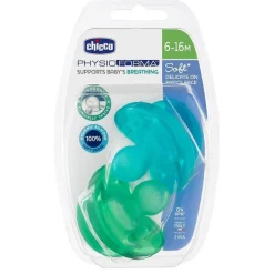 CHICCO - Chupete PhysioForma Soft Silicona azul/verde