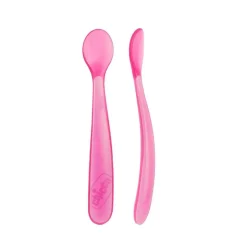 CHICCO - Cuchara de silicona rosa* Preparación Comida Y Accesorios·Platos Y Cubiertos Infantiles