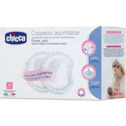 CHICCO - Discos absorbentes de lactancia 60 unidades* Lactancia Natural·Cojín De Lactancia|Lactancia Natural·Discos Absorbentes