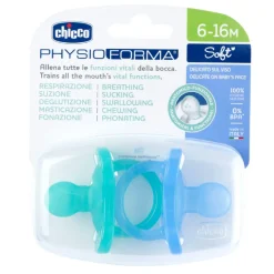 CHICCO - Pack 2 chupetes PhysioForma Soft 6-16M - Azul* Biberones Y Chupetes·Chupetes