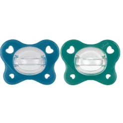 CHICCO - Pack 2 Chupetes Physio Dual Soft 16-36M - Azul