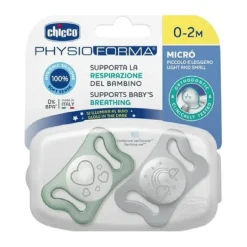 CHICCO - Pack 2 chupetes Physio Light Glow 0-2M (Varios modelos)* Biberones Y Chupetes·Chupetes