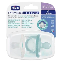CHICCO - Pack 2 chupetes PhysioForma Luxe 16-36M - Azul* Biberones Y Chupetes·Chupetes