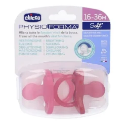 CHICCO - Pack 2 chupetes PhysioForma Soft 16-36M - Rosa* Biberones Y Chupetes·Chupetes