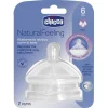 CHICCO - Pack 2 tetinas NaturalFeeling - Flujo rápido