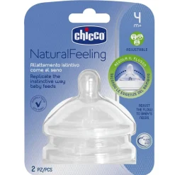CHICCO - Pack 2 tetinas NaturalFeeling - Flujo regulable* Biberones Y Chupetes·Tetinas