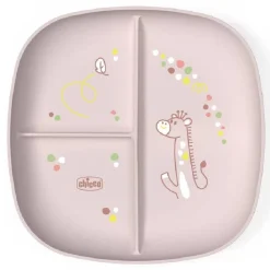 CHICCO - Plato con compartimentos 12M - Rosa* Preparación Comida Y Accesorios·Platos Y Cubiertos Infantiles