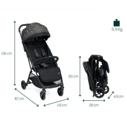 CHICCO - Silla de paseo Glee Playful Black* Sillas De Paseo Y Accesorios·Sillas De Paseo