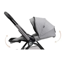 CHICCO - Trio Mysa Gran Comfort y First Seat Recline Lunar Rock