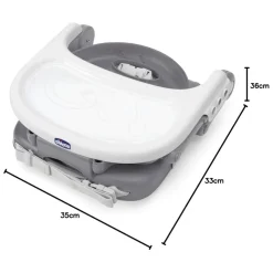 CHICCO - Trona de Viaje Pocket Snack - Dark Grey* Tronas·Tronas Bebe