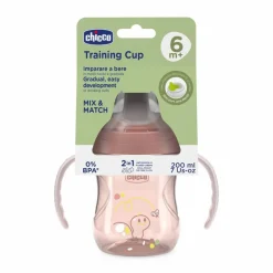 CHICCO - Vaso de Aprendizaje 6M+ 200ml - Rosa