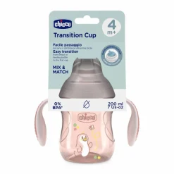 CHICCO - Vaso de Transición 4M+ 200ml - Rosa