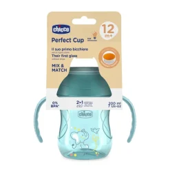 CHICCO - Vaso Perfect 360 12M - Azul 200ml* Preparación Comida Y Accesorios·Tazas Y Vasos
