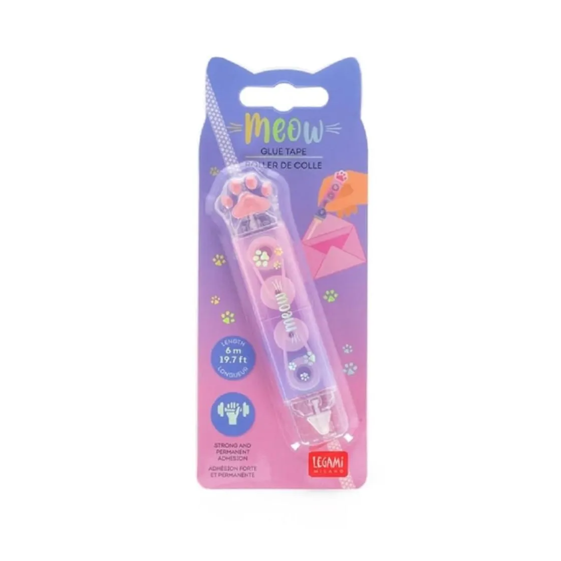 LEGAMI Cinta adhesiva doble cara Meow