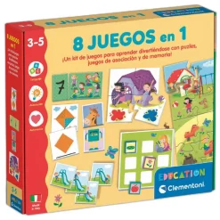 MONTESSORI Clementoni - 8 Juegos en 1* Juguetes Educativos Y Libros|Juegos Y Puzzles
