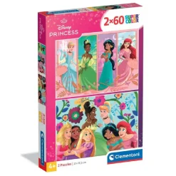 CLEMENTONI - 2 puzzles 60 piezas - Princesas Disney