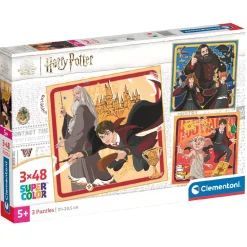 CLEMENTONI - 3 puzzles 48 piezas - Harry Potter