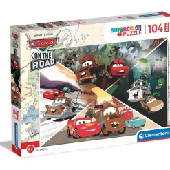 CLEMENTONI - Cars - Puzzle infantil grandes piezas Cars en la carretera ㅤ* Juegos Y Puzzles