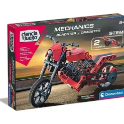 CLEMENTONI - Construcciones y coches de juguete, juego educativo de ciencias: Roadster y Dragster