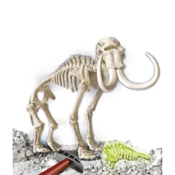 CLEMENTONI - Juego científico Arqueojugando Mamut fosforescente para excavar y montar dinosaurios ㅤ
