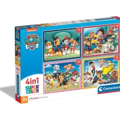 CLEMENTONI - Patrulla Canina - Puzzle infantil de Patrulla Canina: conjunto de 12, 16, 20 y 24 piezas, color variado, talla única ㅤ