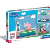 CLEMENTONI - Peppa Pig - Puzzle Supercolor 3x48 piezas ㅤ